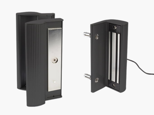 Электромагнитный замок прикручиваемый, с ручками Для квадратных профилей 40 до 80 мм, сила тяги 300 кг под RAL 9005, 3006PULL.