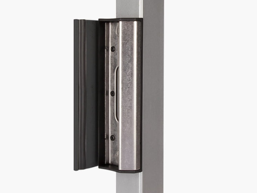 Регулируемая ответная планка из нержавеющей стали под квадратный профиль - Ral 9005