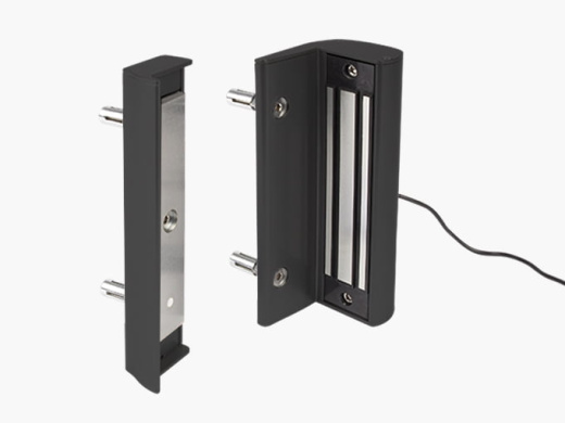 Электромагнитный замок прикручиваемый, без ручек Для квадратных профилей 40 до 80 мм, сила тяги 300 кг под под RAL 9005