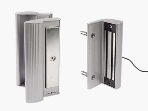 Электромагнитный замок прикручиваемый, с ручками Для квадратных профилей 40 до 80 мм, сила тяги 300 кг под Cеребро, 3006PULL.