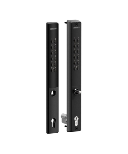 VERA - Кодовый замок, работающий от элементов питания для врезных замков для профилей минимальной глубины 40 мм - VSZ - разные ключи - Может использоваться: двух сторон - Чёрный