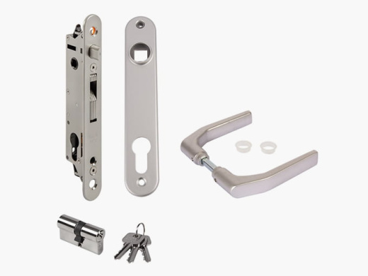 Врезной замок с ручками, для профилей минимальной глубины 40 мм